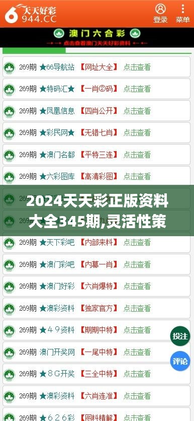 2024年天天彩资料免费大全｜2024年全天候彩票信息完全汇总_习惯化解答解释方案